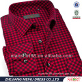 2016 men red check flannel shirt